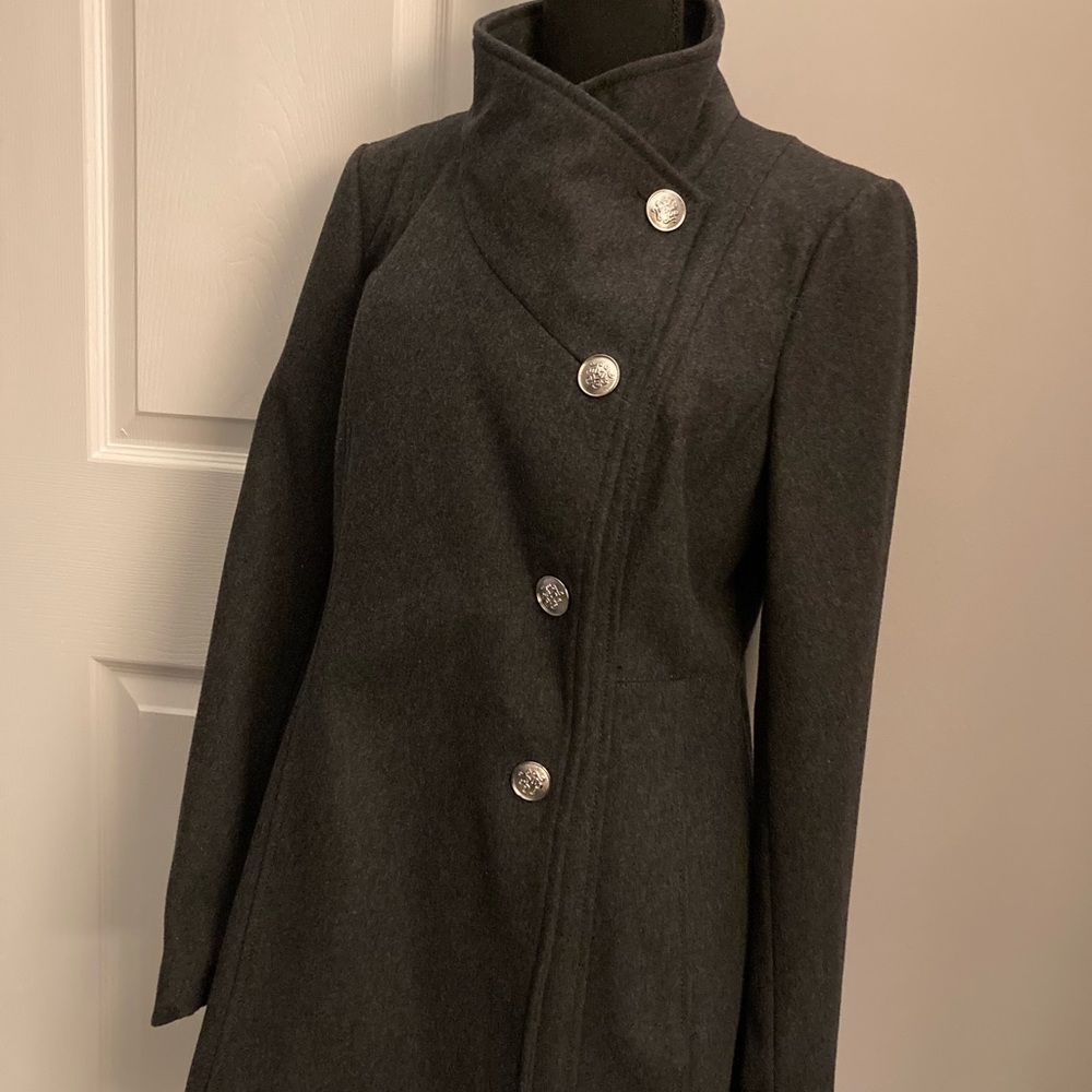 Jessica Simpson Gray Coat with Silver Buttons
